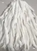 Tiras de pelo de conejo real accesorios zapatos cabeza de tigre borde de pelo blanco ropa encaje de pelo materiales de decoración hechos a mano tiras de ribete de pelo de conejo