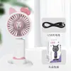 Ventilador Eléctrico Mini Kuromi Modelo Nuevo Transfronterizo Carga USB Portátil Pequeño Ventilador Soporte para Teléfono Escritorio Regalo Venta al por Mayor