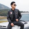 Chaqueta de cuero de PU con cuello de béisbol bordado para hombre, ropa de motocicleta, primavera y otoño 2019, moda casual para hombre, una generación de cabello