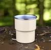 Taza de Acero Inoxidable 304 de una Sola Capa Estilo Camping para Exteriores Taza para Bebidas Frías Taza Escalonada Taza de Café Taza de Té con Leche Taza de Cerveza Taza de Agua