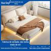 Guangdong Foshan suspensão cama de couro genuíno italiano minimalista quarto mobiliário de luxo leve primeira camada cowhide soft bag orelha de elefante