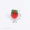 Cuentas de Frutas Cuentas de Vidrio Cuentas Sueltas Manzana Fresa Cuentas de Vidrio Hechas a Mano Accesorios para Joyería DIY Materiales para Bordado Tridimensional