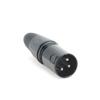 Micrófono profesional de fiebre de cabeza Canon de tres núcleos negro balance XLR cabeza Canon 3 núcleos grifo de tarjeta enchufe macho gira