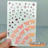 Cara Cara Autoadhesivo Maquillaje Pegatina Ceja Diamante Pegatina Bola de Diamante Niños Mariposa Tul Hilo de Seda Escenario Actuación