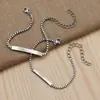 Bestseller Transfronterizo en Europa y América, Pulsera Larga Curva de Acero Inoxidable 304, Joyería Versátil para Hombres y Mujeres al por Mayor, Admite Grabado