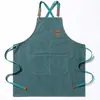Comercio exterior exportación transfronteriza Amazon delantal de trabajo de lona engrosada jardinería cocina repostería cerámica ropa de trabajo para hombres y mujeres