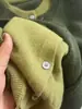 Cárdigan de punto de estilo coreano, verde, suave y acogedor, de imitación de dos piezas para mujer, engrosado para otoño e invierno, con un top corto suave y acogedor para superponer