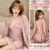 Mariposa Pensamientos Maravillosos Seda Ropa Interior Sexy Habitación Privada Encaje Romántico Pijama Satén Gasa Camisola Bata Ropa para el Hogar A1170