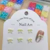 Joias para Manicure em Resina Creme Laço Joias para Unhas DIY Brincos Capa de Celular Acessórios de Unha Vestíveis