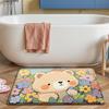 Dajiang Baño Hogar Inodoro Antideslizante Alfombrilla para Pies Alfombrilla Absorbente de Agua Alfombrilla para Piso Estilo Nórdico Alfombrilla de Secado Rápido para Entrada de Baño