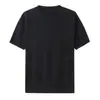 [Comércio Exterior de Alta Qualidade] Primavera/Verão Masculino Malha Manga Curta Casual Negócios Camiseta Base Suéter Gola Redonda