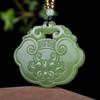 Fornecimento ao vivo Material Mongol Externo Imitação Xinjiang Hotan Branco Jade Buda Pingente Maitreya Buda Sorridente Buda Feminino Fornecimento ao Vivo