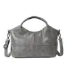 Bolsa Feminina de Couro Macio Transfronteiriça 2025 Simples e Leve para o Dia a Dia Bolsa de Mão de Grande Capacidade Moda Splicing Bolsa de Ombro Transversal