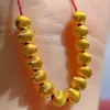 Prata Antiga S925 Banhada a Ouro 4mm Brilhantes Olho de Gato Contas Douradas Contas Soltas Pequenas Contas Redondas Escovadas Contas de Transferência Acessórios para Pulseira DIY