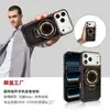 Funda de Teléfono de Cuero con Anillo Magnético y Logo Personalizado Adecuada para Apple Iphone17 Funda de Teléfono Magnética Fábrica Transfronteriza