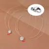 Colar Pingente Redondo de Zircônia para Mulheres, Corrente de Clavícula Minimalista de Luxo Leve, Versátil, Simples de Alta Qualidade, Atacado