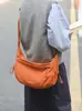 Bolsa de Dumpling Naranja para Viajes Diarios Estudiante Universitaria Bolsa Mensajera para Clase 2025 Nueva Gran Capacidad Casual Más Fácil de Combinar Bolso de Hombro