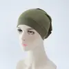 Sombrero Tubular Multicolor Anti-Pilling y Anti-Decoloración, Color Puro, Algodón Puro, Sombrero Base de Algodón Mercerizado, Pañuelo para la Cabeza de Algodón, Para Mujer, Elástico y Transpirable