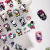Populares Calcomanías 5D Planas para Uñas Cyansea, Dibujos Animados de Hello Kitty, Calcomanías Divertidas para Uñas con Adhesivo en la Parte Trasera