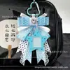 Popular Encanto de Bolso Estilo Ins Femenino con Lunares y Lazo de Encaje Portatarjetas Pequeño Colgante Llavero con Marco de Fotos de Estrella