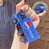 Llavero creativo de camión de transporte de bebidas de fricción, modelo nuevo de coche de juguete, colgante para mochila de estudiante, juguete de regalo al por mayor