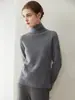 Suéter 100% cachemira pura para mujer, cuello alto apilado, nuevo estilo otoño e invierno 2026, camiseta base de punto de cuello alto de cabra