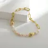 Pulsera de Perlas de Agua Dulce Pulsera Nicho Diseño de Viento Frío Alta Calidad Versátil Moda