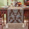 Bandeira de Mesa com Franja de Espinho Pendurado Atmosfera Retro de Luxo Leve Estilo Étnico Padrão Atacado Toalha de Mesa Doméstica Mesa de Jantar