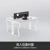 Escritorio de Oficina para Empleados, Blanco, Simple y Minimalista, con un Toque de Lujo Ligero y Gama Alta, Pantalla Divisoria y Cajón