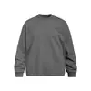 Camiseta de manga larga de color liso para hombre de 280G, moderna de alta costura estilo cleanfit, simple y versátil, corte casual holgado, camiseta de cuello redondo
