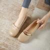 Verano Nuevo Estilo Planas Boca Baja Zapatos Mary Jane Estilo Hada de Perlas Versátiles Talla Grande Zapatos Beanie Zapatos Individuales de Mujer Al Por Mayor
