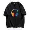 Camiseta de Manga Corta Estampada de Nicho con Diseño de Marca de Moda para Hombre, Nuevo Estilo de Verano, Holgada, Casual, Versátil, Estilo Pareja, Moderno