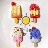 Brinquedo de Sorvete de Frutas de Chocolate Simulado DIY Artesanal Chaveiro de Celular Pingente de Bolsa Acessórios de Decoração para Copo d'Água