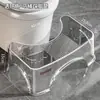 Taburete de Plástico para Inodoro al por Mayor, Nuevo Diseño Transparente Engrosado, Alto Valor Estético para Baño, Dormitorio e Inodoro, Reposapiés Taburete Bajo