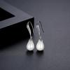 Pendientes de perla gota de agua con circonita Jinse, clavo secreto incrustado con cuentas de concha blanca pura de colores, joya de gancho para la oreja, fabricantes mayoristas para mujeres
