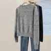 Nuevo Suéter de Punto de Moda para Mujer Otoño/Invierno 2026 Estilo Chanel, Ajuste Holgado con Top de Cuello Redondo de Botones Sencillos con Forma de Corazón