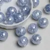 Cuentas Redondas de Queso Dingyi de 16 mm Luna Fría Resina Óptica Galvanizada Cuentas Sueltas con Agujero para Cadena de Teléfono Móvil DIY Accesorios para Abalorios