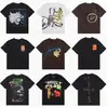 Hip-Hop Americano High Street Holgadas Estampadas con Letras Camisetas de Pareja para Hombre y Mujer Tendencia de Moda de Verano Cuello Redondo Mangas Cortas