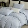 Lujo Ligero Gama Alta 60s Algodón Puro Juego de Cama de Cuatro Piezas Algodón Puro Lavado Jacquard Bordado Tridimensional Funda de Edredón Ropa de Cama