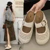 Medias Pantuflas de Verano para Mujer para Exteriores 2026 Modelo Nuevo con Aumento Oculto de Altura, Adecuadas para Combinar con Vestidos, Malla Transpirable, Pantuflas de Suela Gruesa Estilo Birkenstock