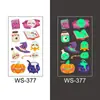 Adesivos de tatuagem luminosa de Halloween à prova d'água de longa duração verde fluorescente novo rosto dos desenhos animados adesivos de tatuagem luminosa