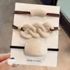 Elástico para Cabelo Cor de Chá com Leite Acessório de Cabelo Coreano Headband Corda de Cabelo Elegante Elástico de Cabelo Acrílico Atacado Não Danifica o Cabelo