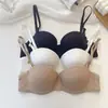 Comercio Exterior Sujetador Sexy Brillante Estilo Japonés de Media Copa Sin Costuras para Busto Pequeño, Anticaída, Transpirable de Verano Sin Copas Vacías
