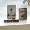 Revista Simples de Casa Livro Falso Dobradura Revista de Decoração Nórdica Modelo de Livro para Decoração de Mesa