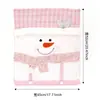 Funda de Silla Navideña Transfronteriza con Parche de Cascabel Bordado Patchwork Funda de Taburete Funda de Silla de Muñeco Adornos de Decoración para el Hogar Europeos y Americanos
