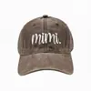 Gorra de Béisbol Popular Bordada con Letra Mimi Corazón Lavable Transfronteriza para Hombres y Mujeres Gorra de Protección Solar para Exteriores