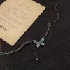 Accesorios de Collar de Mariposa de Zirconia Estilo Punk Industrial Pesado para Mujeres, Exquisitos y de Alta Gama, Cadena para el Cuello Clavícula de Lujo Ligero Nicho Joyería