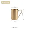 Taza de Café de Acero Inoxidable 304 Doble Capa Estilo Coreano con Asa, Taza Anticaídas, Taza para Desayuno y Leche, Taza de Cerveza, Taza de Agua