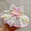 13cm Falda de Encaje con Lazo de Perla para Perro Líder Muñeca de Peluche Muñeca Cambiable Venta al por Mayor [Solo Ropa]