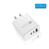 Nuevo producto cabezal de cargador PD doble cargador doble C + USB adaptador europeo y americano británico multipuerto C + C + A cabezal de carga multipuerto